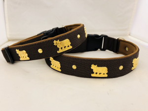 Appenzeller Halsband braun/gold